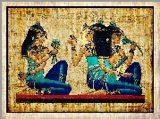 Obraz, Starożytny, Egipt, Boginie, Kobiety