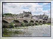Rzeka, Most, Zamek, Amboise, Francja