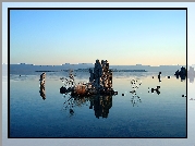 Jezioro, Skały, Mono Lake, Kalifornia