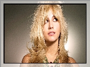 Piękna, Kobieta, Blondynka, Naszyjnik, Pixie Lott