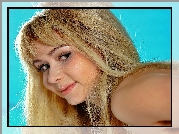 Blondynka, Uśmiech, Makijaż