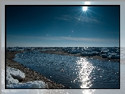 Lód, Rzeka, Słońce