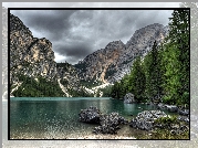 Góry, Chmury, Las, Jezioro