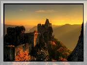 Austria, Powiat Melk, Zamek Aggstein Castle, Ruiny