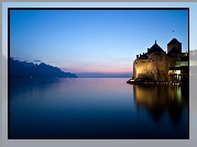 Jezioro, Zamek, Chillon, Szwajcaria