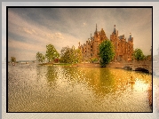 Zamek w Schwerinie, Schweriner Schloss, Jezioro Schweriner See, Miasto Schwerin, Meklemburgia, Niemcy
