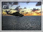 Helikopter, Morze, Niebo
