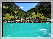 Góry, Jezioro, Miasteczko Seelisberg, Szwajcaria
