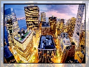 Manhattan, Nowy, Jork, Panorama, Miasta