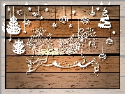 Dekoracja, Świąteczna, 2014, Rok, Konia, Grafika
