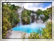 Nowa Zelandia, Waimangu Volcanic Valley, Jezioro, Para