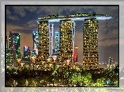 Singapur, Wieżowce, Miasto, Architektura, Marina Bay Sands