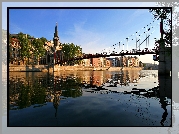 Panorama, Miasta, Rzeka, Most