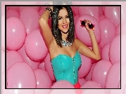 Selena, Gomez, Aktorka, Okulary, Różowe, Baloniki
