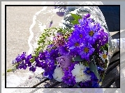 Bukiet, Kwiaty, Fioletowe