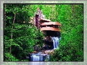 Dom, Wodospad, Fallingwater, Frank, Lloyd, Wright, Stany, Zjednoczone, Pensylwania