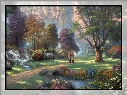 Park, Mnisi, Malarstwo, Thomas Kinkade