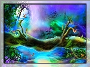 Fantasy, Motyle, Drzewa