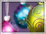 Kolorowe, Bombki, Bokeh