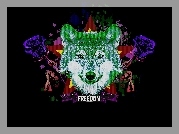 Wilk, Wolf, Abstrakcja, Freedom, Wolność