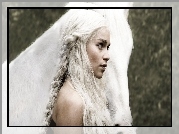 Koń, Kobieta, Aktorka, Emilia Clarke, Serial, Gra o Tron, Kalisi