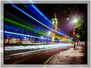 Ulica, Światła, Prędkość, Big Ben, Londyn, Anglia