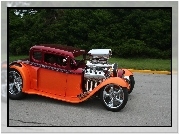 1930, Ford, Mudel A Street Rod, Czerwony