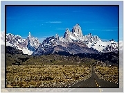 Góra, Fitz Roy, Równina, Droga, Patagonia