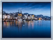 Szwajcaria, Lucerna, Jezioro, Zdjęcie miasta