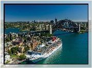 Statek, Most, Sydney, Port, Panorama, Miasta