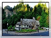 Góry, Las, Droga, Restauracja, Hrabstwo Multnomah, Oregon, USA