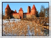 Zamek w Trokach, Litwa, Zima