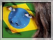 Brazylijska, Flaga, Kobieta, Mistrzostwa, Świata, 2014