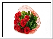 Bukiet, Czerwonych, Róż