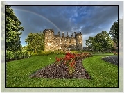 Zamek Kilkenny, Kilkenny Castle, Irlandia, Ogród, Tęcza