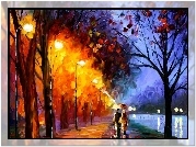 Leonid, Afremov, Spacer, W Deszczu