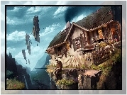 Dom, Skarpa, Człowiek, Fantasy