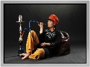 Kobieta, Moda, Styl, Fajka, Wodna, Shisha