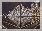 Francja, Paryż, Piramida, Pałac, Muzeum Luwr