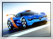 Niebieskie, Renault, Alpine, Droga, 3D