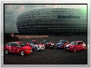Stadion, Allianz Arena, Monachium, Niemcy, Samochody, Audi