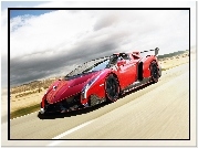 Czerwone, Lamborghini Veneno Roadster