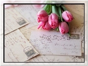 Kwiaty, Tulipany, Listy