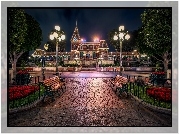 Dom, Świąteczne, Oświetlenie, Disneyland, Kalifornia