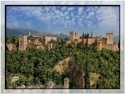 Panorama, Alhambra, Granada, Hiszpania