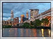 Stany Zjednoczone, Cleveland, Miasto, Most, Rzeka