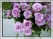 Purpurowe, Róże, Bukiet