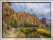 Rzeka, Skały, Park Stanowy Smith Rock, Oregon, Stany Zjednoczone