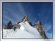 Francja, Góry Alpy, Szczyt Aiguille Du Midi, Chamonix Górna Stacja Kolejki, Alpiniści  Francja