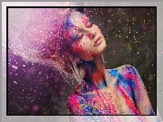 Melissa Lingafelt, Kolorowa, Farba, Bodypainting